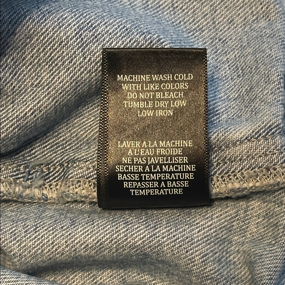 BLANK NYC Two-tone Cropped Denim Jean Jacket Size Large - Picture 12 of 12